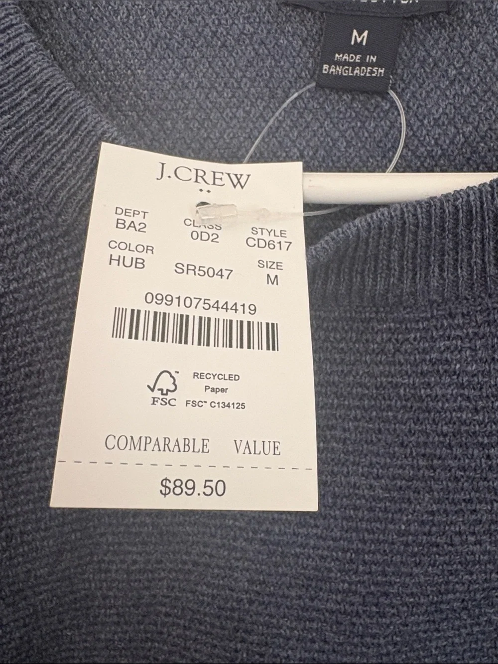 J. Crew Men’s Crewneck Sweater in Navy